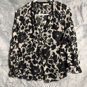 Lovestitch blouse women’s size small cute floral print with many details spring‎